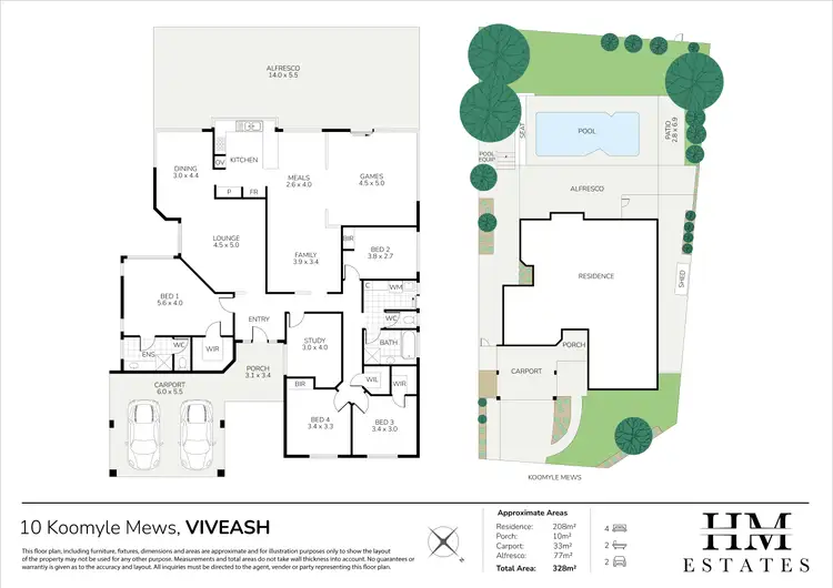 Floorplan of Homely house listing, 10 Koomyle Mews, Viveash WA 6056