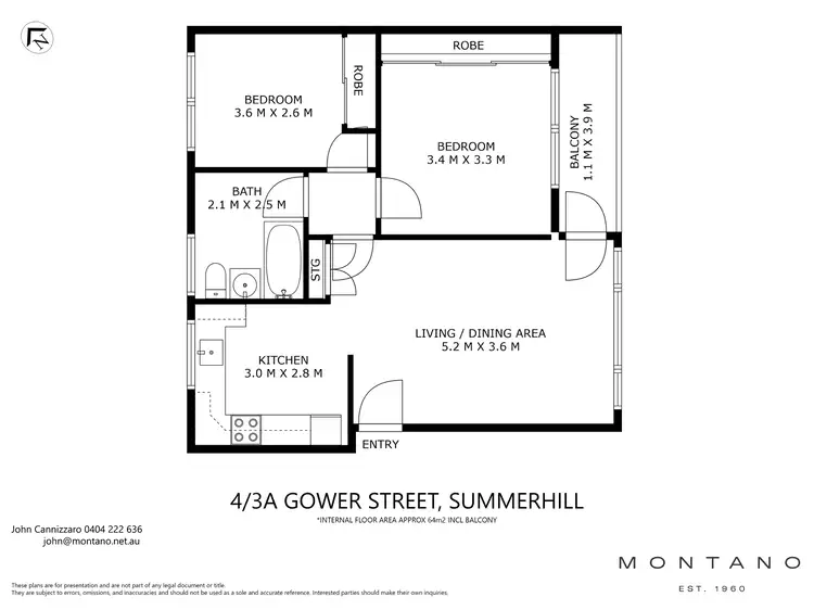 Floorplan of Homely apartment listing, 4/3A Gower Street, Summer Hill NSW 2130