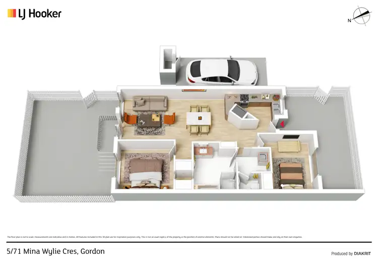 Floorplan of Homely townhouse listing, 5/71 Mina Wylie Crescent, Gordon ACT 2906