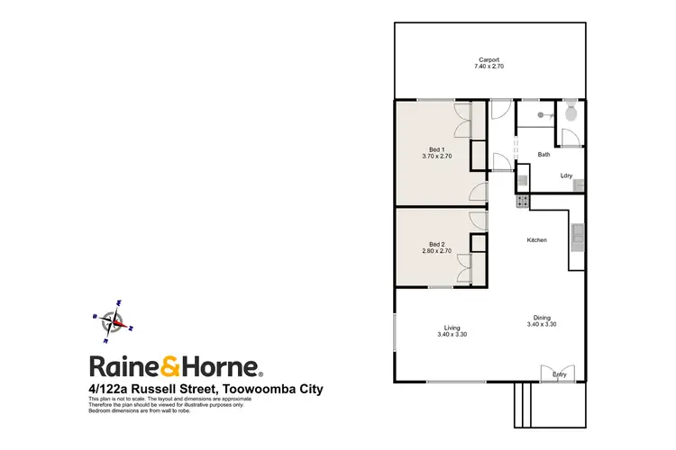 Floorplan of Homely unit listing, 4/122A Russell Street, Toowoomba City QLD 4350