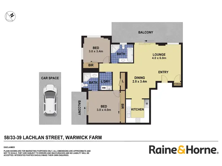 Floorplan of Homely unit listing, 58/33-39 Lachlan Street, Liverpool NSW 2170