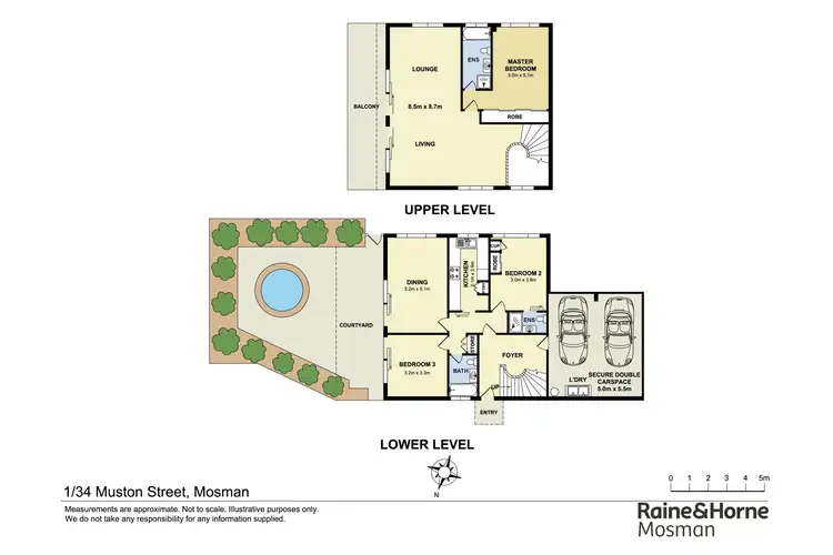 Floorplan of Homely townhouse listing, 1/34 Muston Street, Mosman NSW 2088