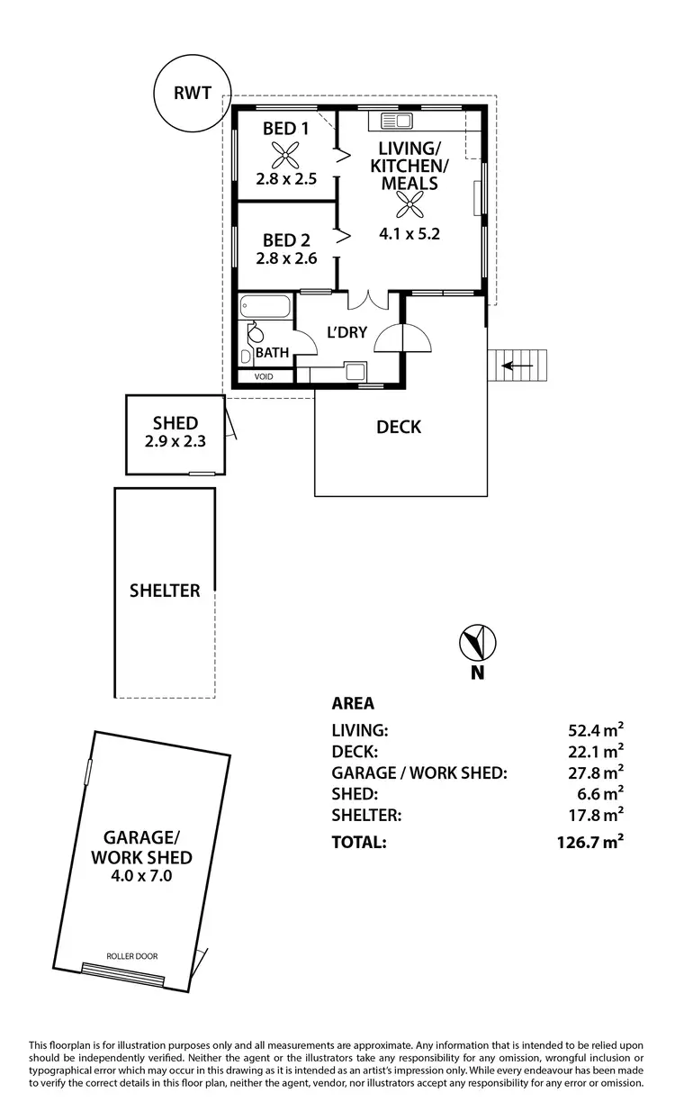 Floorplan of Homely house listing, 16 Scrubby Flat Crescent via Walker Flat, Nildottie SA 5238