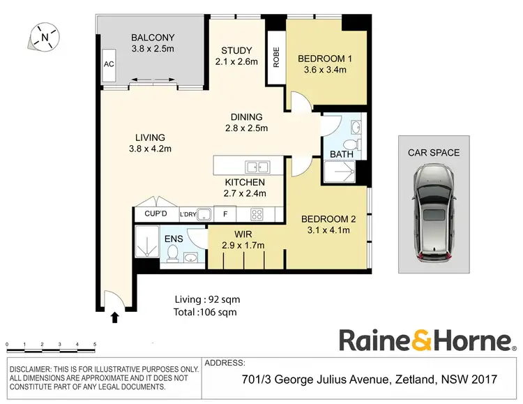 Floorplan of Homely apartment listing, 701/3 George Julius Avenue, Zetland NSW 2017