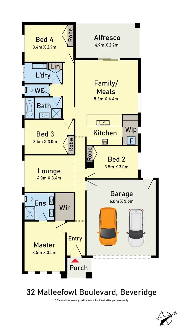 Floorplan of Homely house listing, 32 Malleefowl Blvd, Beveridge VIC 3753