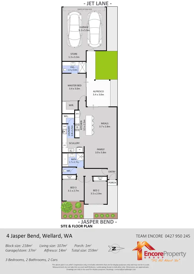 Floorplan of Homely house listing, 4 Jasper Bend, Wellard WA 6170