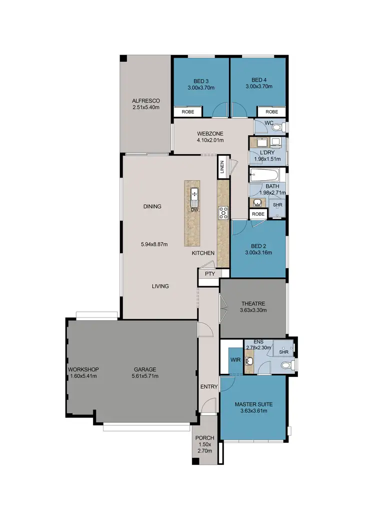 Floorplan of Homely house listing, 27 Cooperage Street, Byford WA 6122