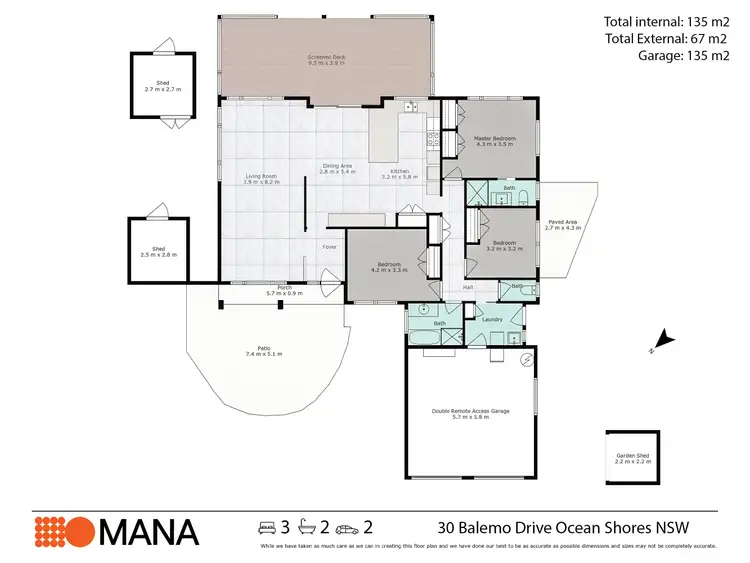 Floorplan of Homely house listing, 30 Balemo Drive, Ocean Shores NSW 2483