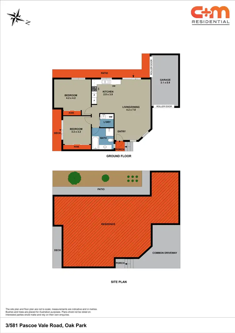 Floorplan of Homely villa listing, 3/581 Pascoe Vale Road, Oak Park VIC 3046