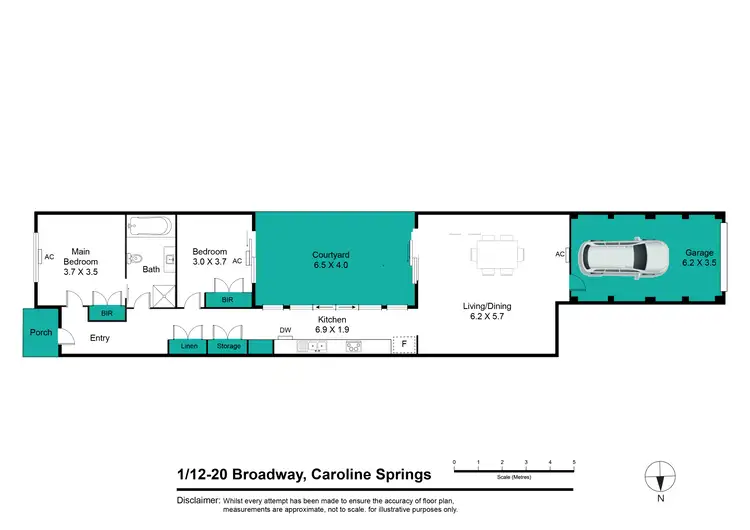 Floorplan of Homely unit listing, 1/12-20 Broadway, Caroline Springs VIC 3023