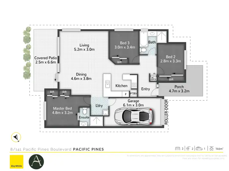 Floorplan of Homely villa listing, 8/141 Pacific Pines Boulevard, Pacific Pines QLD 4211