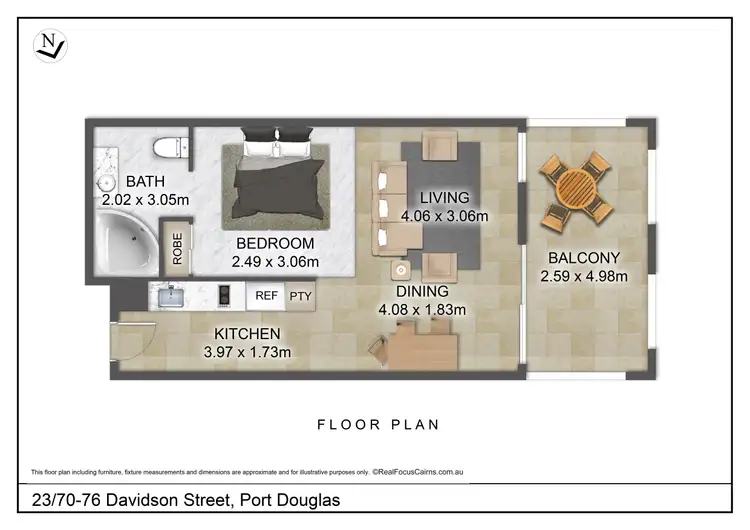 Floorplan of Homely apartment listing, 23/70-76 Davidson Street, Port Douglas QLD 4877