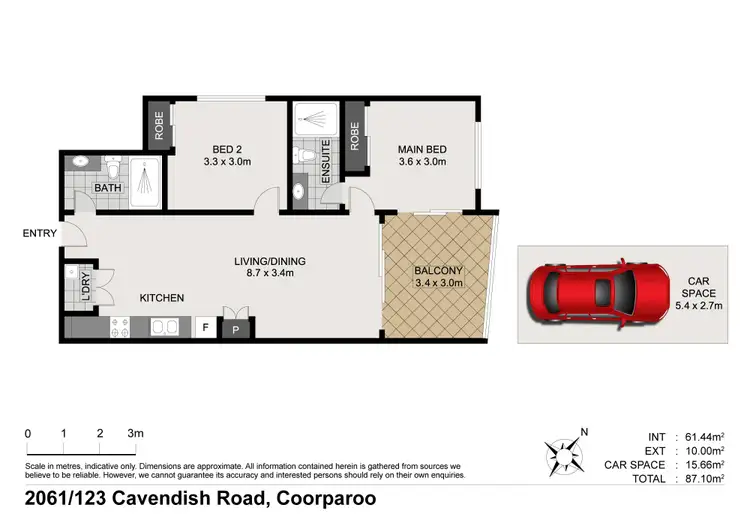 Floorplan of Homely unit listing, 2061/123 Cavendish Road, Coorparoo QLD 4151