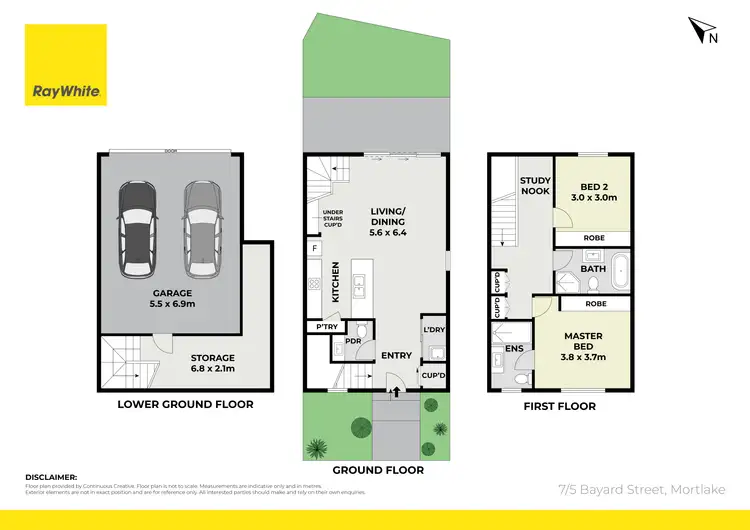 Floorplan of Homely townhouse listing, 7/5 Bayard Street, Mortlake NSW 2137