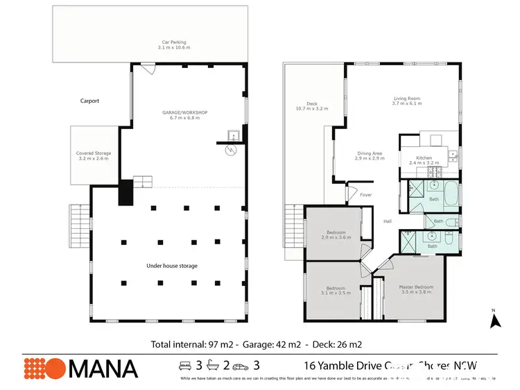 Floorplan of Homely house listing, 16 Yamble Drive, Ocean Shores NSW 2483