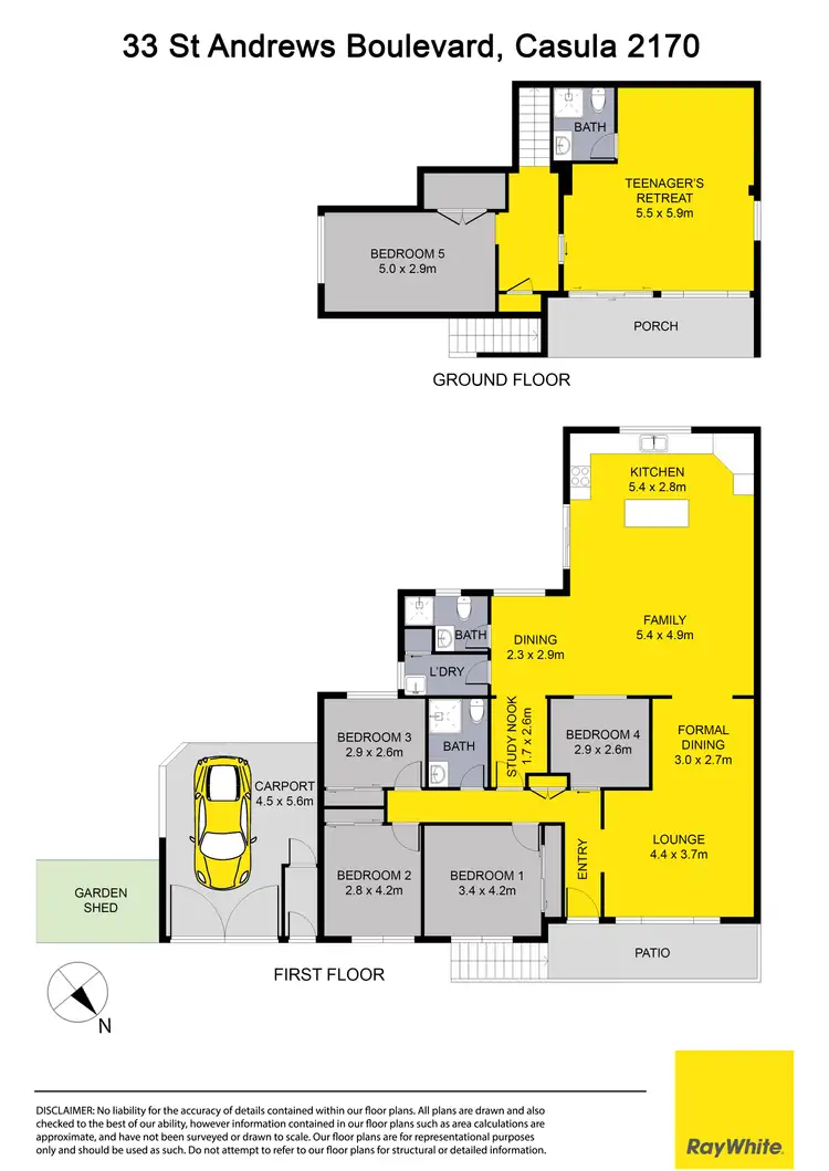 Floorplan of Homely house listing, 33 St Andrews Boulevard, Casula NSW 2170
