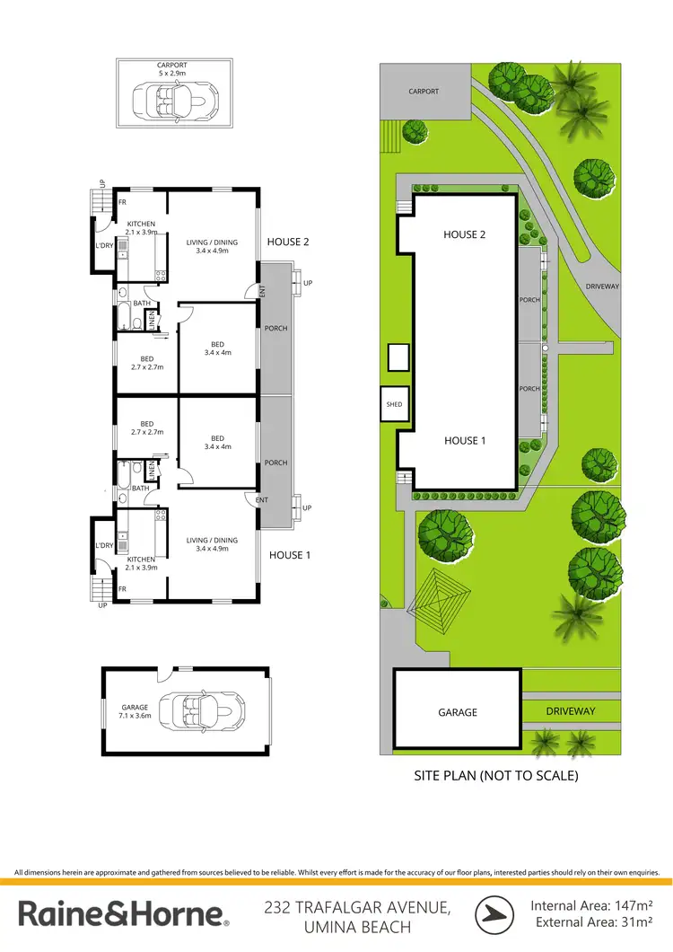 Floorplan of Homely block of units listing, 1 & 2/232 Trafalgar Avenue, Umina Beach NSW 2257