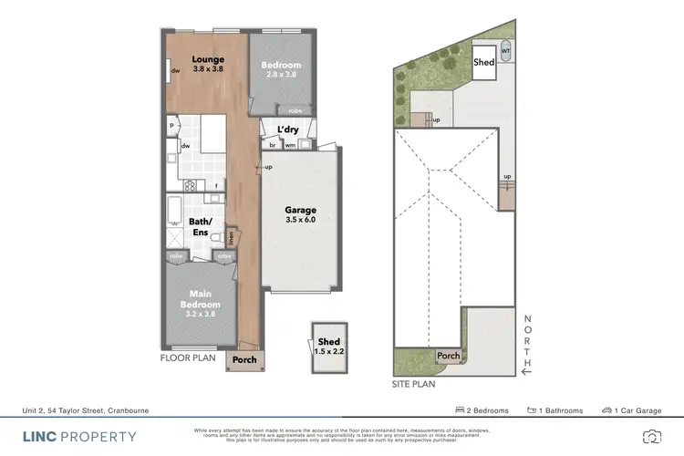 Floorplan of Homely unit listing, 2/54 Taylor Street, Cranbourne VIC 3977