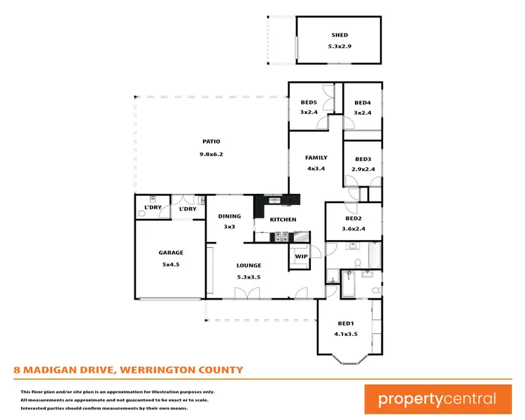 Floorplan of Homely house listing, 8 Madigan Drive, Werrington County NSW 2747
