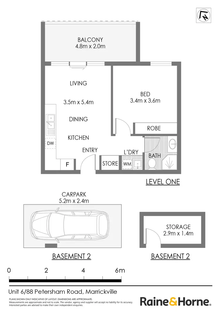 Floorplan of Homely apartment listing, 6/88 Petersham Road, Marrickville NSW 2204