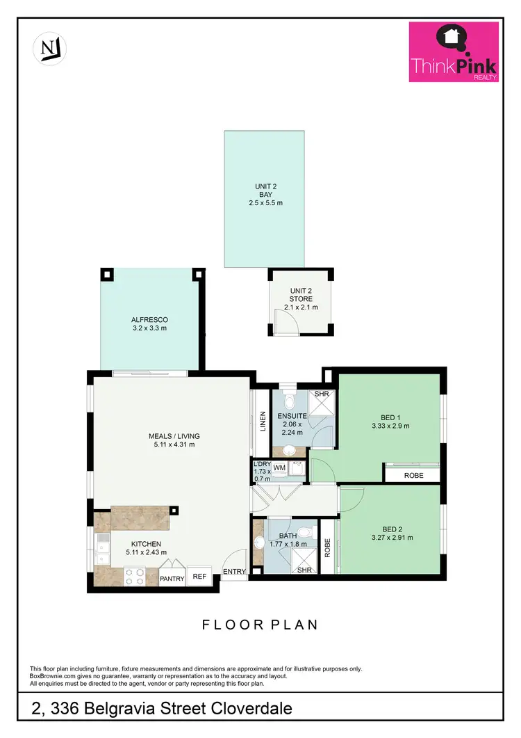 Floorplan of Homely apartment listing, 2/336 Belgravia Street, Cloverdale WA 6105