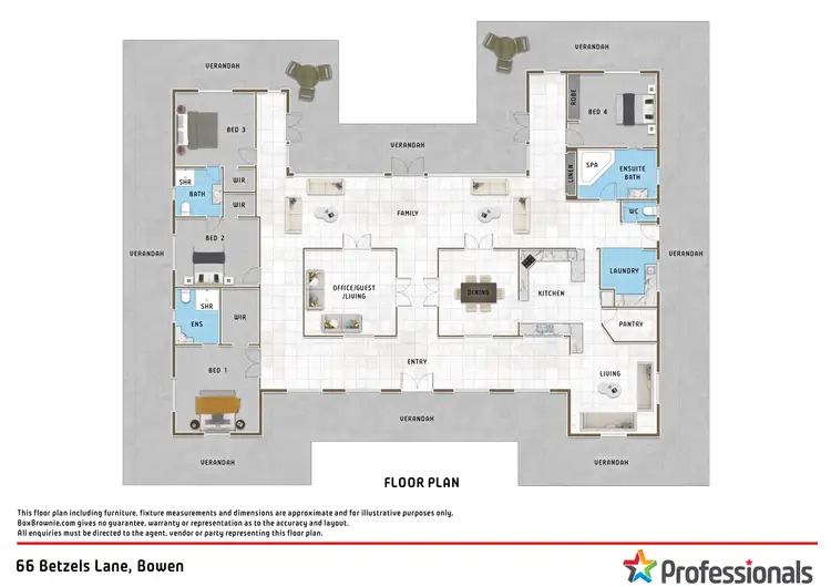 Floorplan of Homely house listing, 66 Betzels Lane, Bowen QLD 4805