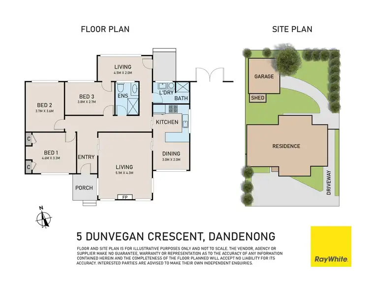 Floorplan of Homely house listing, 5 Dunvegan Crescent, Dandenong VIC 3175