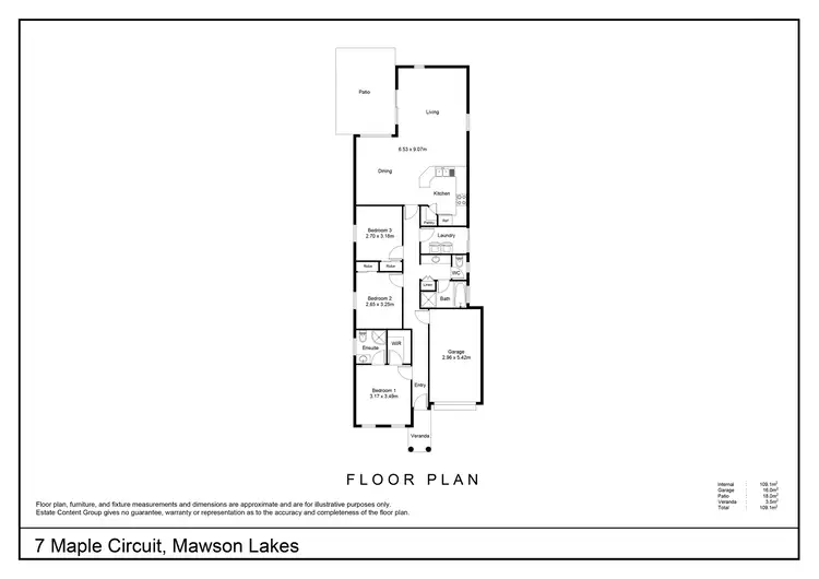 Floorplan of Homely house listing, 7 Maple Circuit, Mawson Lakes SA 5095