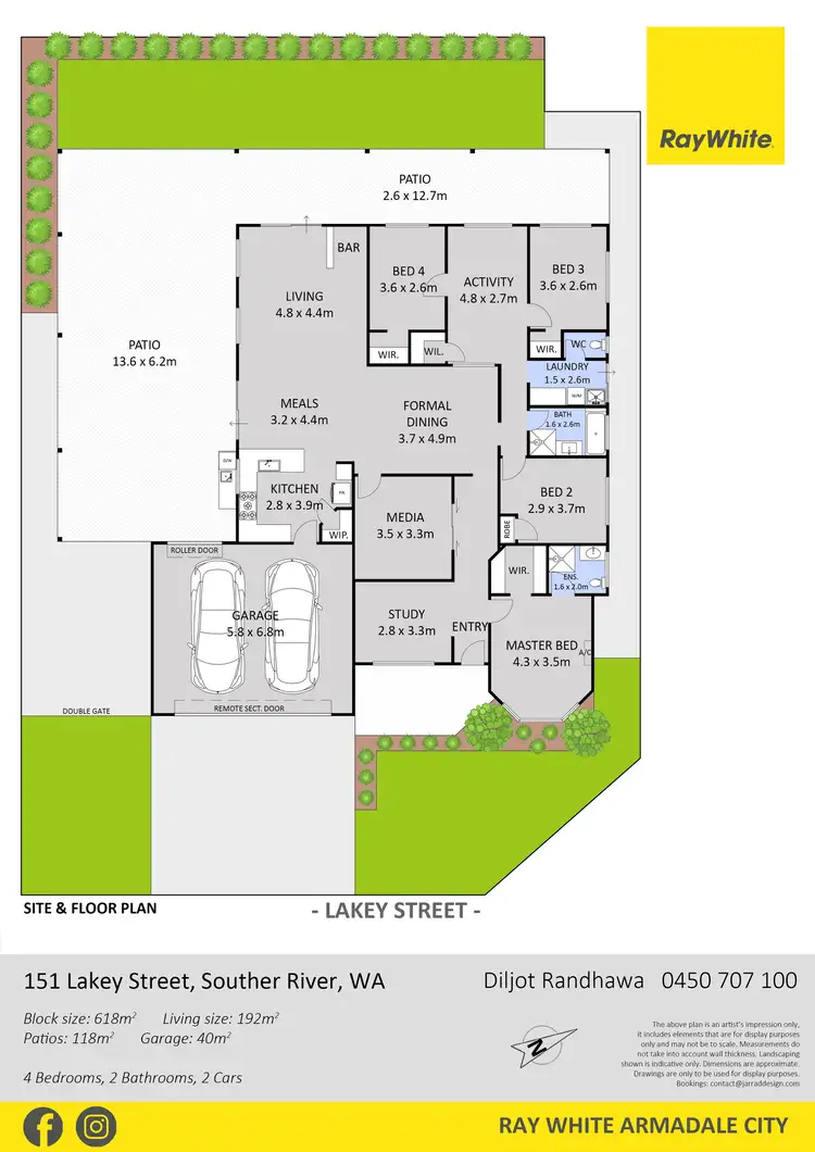 Floorplan of Homely house listing, 151 Lakey Street, Southern River WA 6110