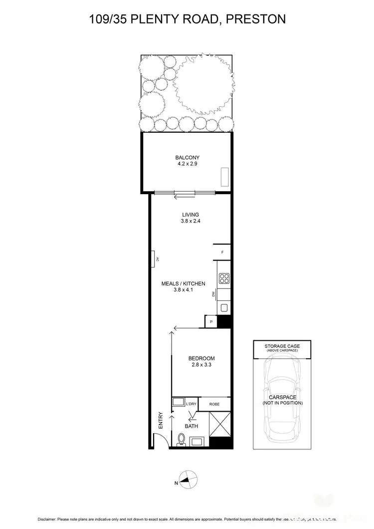 Floorplan of Homely apartment listing, 109/35 Plenty Road, Preston VIC 3072