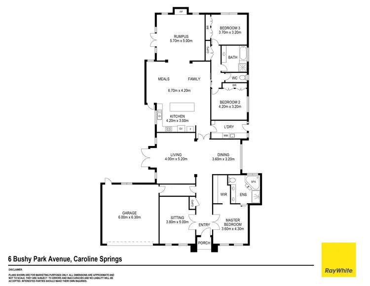 Floorplan of Homely house listing, 6 Bushy Park Avenue, Caroline Springs VIC 3023