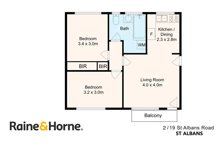 Floorplan of Homely flat listing, 2/19 St Albans Road, St Albans VIC 3021
