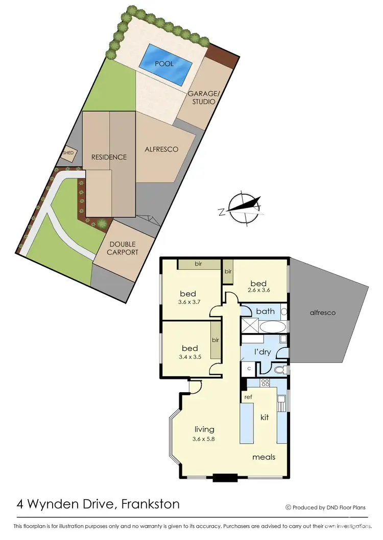 Floorplan of Homely house listing, 4 Wynden Drive, Frankston VIC 3199