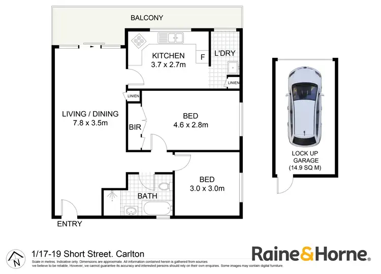 Floorplan of Homely unit listing, 1/17-19 Short Street, Carlton NSW 2218
