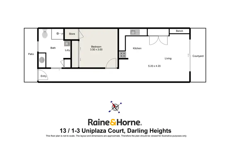 Floorplan of Homely unit listing, 13/1-3 Uniplaza Court, Kearneys Spring QLD 4350