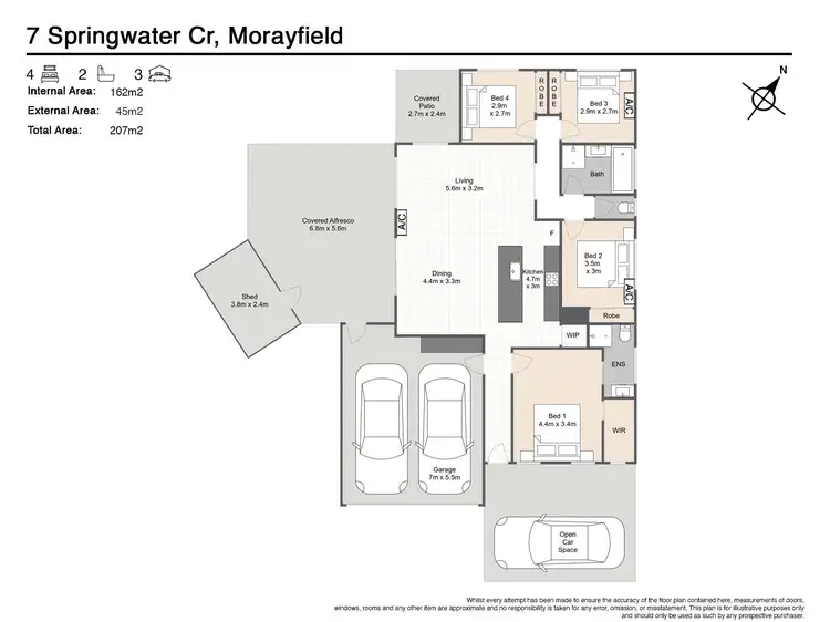 Floorplan of Homely house listing, 7 Springwater Crescent, Morayfield QLD 4506