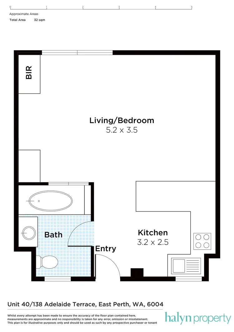 Floorplan of Homely apartment listing, 40/138 Adelaide Terrace, East Perth WA 6004