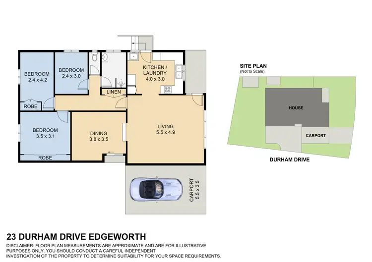 Floorplan of Homely house listing, 23 Durham Drive, Edgeworth NSW 2285