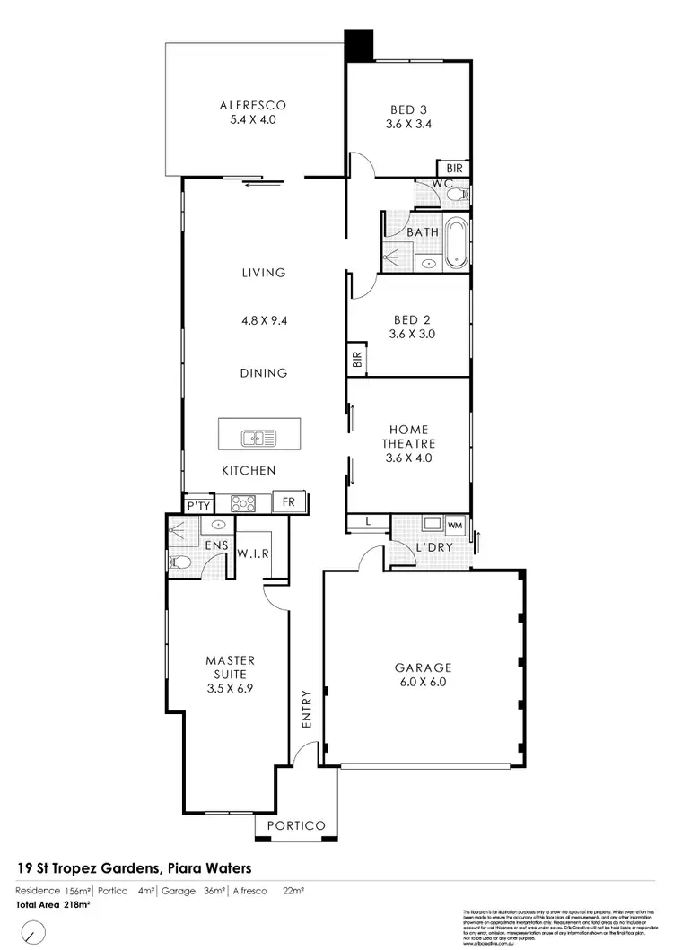 Floorplan of Homely house listing, 19 St Tropez Gardens, Piara Waters WA 6112