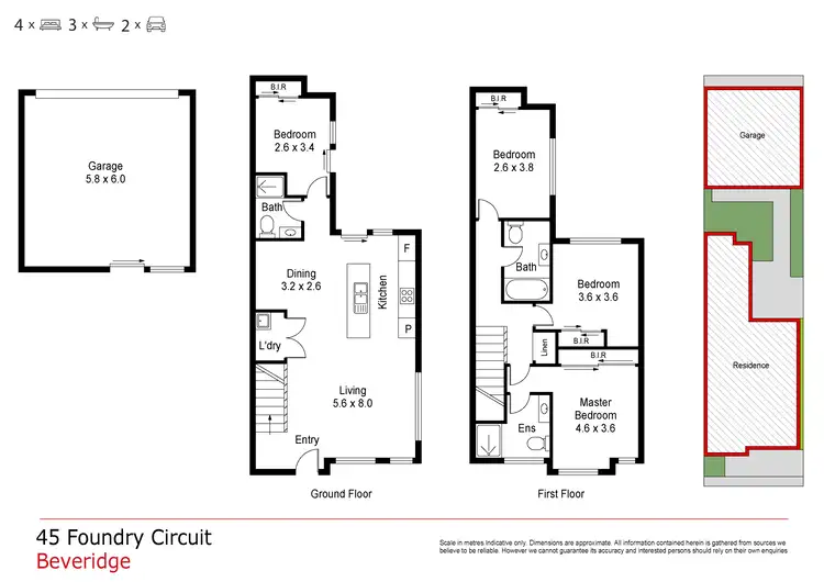 Floorplan of Homely townhouse listing, 45 Foundry Circuit, Beveridge VIC 3753