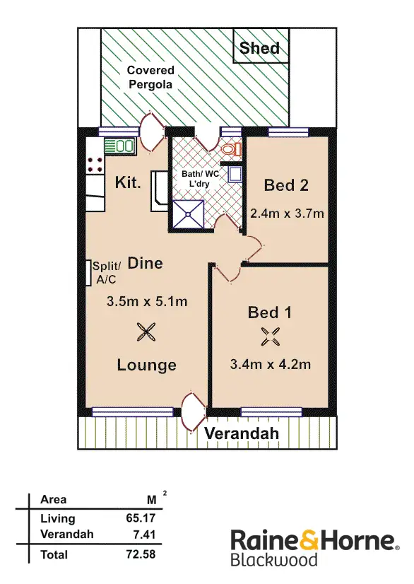 Floorplan of Homely unit listing, 3/3 Railway Tce, Blackwood SA 5051