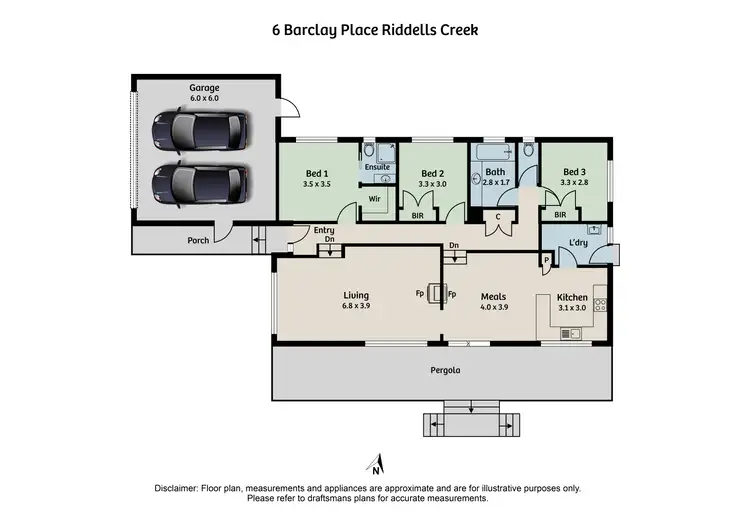 Floorplan of Homely house listing, 6 Barclay Place, Riddells Creek VIC 3431