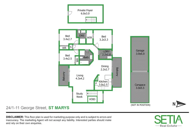 Floorplan of Homely townhouse listing, 24/1-11 George Street, St Marys NSW 2760
