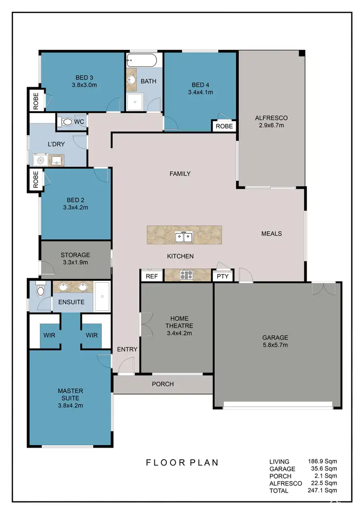 Floorplan of Homely house listing, 5 Cornforth Way, Piara Waters WA 6112
