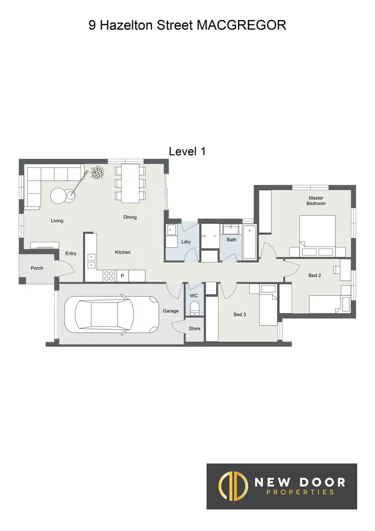 Floorplan of Homely house listing, 9 Hazelton Street, Macgregor ACT 2615