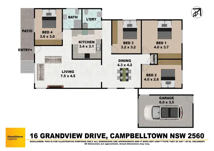 Floorplan of Homely house listing, 16 Grandview Drive, Campbelltown NSW 2560