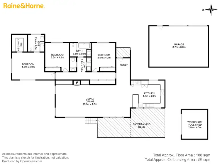 Floorplan of Homely house listing, 1 Deakin Court, Lewisham TAS 7173