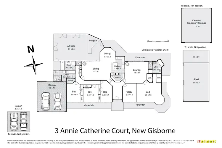 Floorplan of Homely house listing, 3 Annie Catherine Court, New Gisborne VIC 3438
