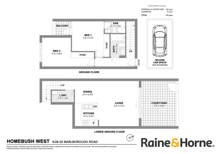 Floorplan of Homely apartment listing, 6/28-32 Marlborough Road, Homebush West NSW 2140