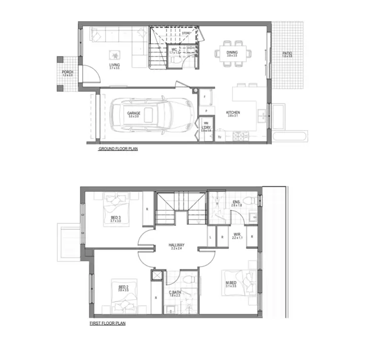 Floorplan of Homely townhouse listing, 9 Wilbur Glade, Schofields NSW 2762